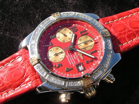 breitling uhr rotes zifferblatt|Breitling stahl gold evolution.